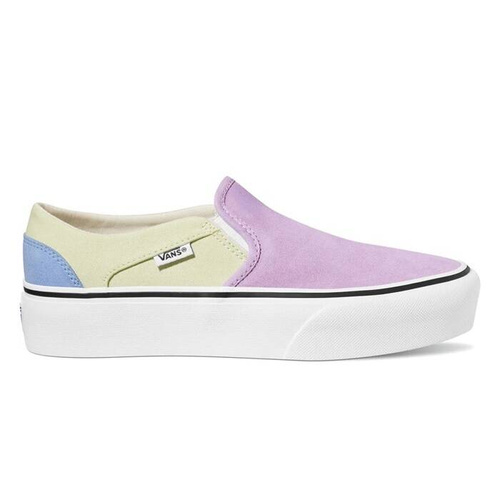 Vans Asher Platform Slip On Trainers Pumps - Purple Multi (VN0-A3WMMBI81)