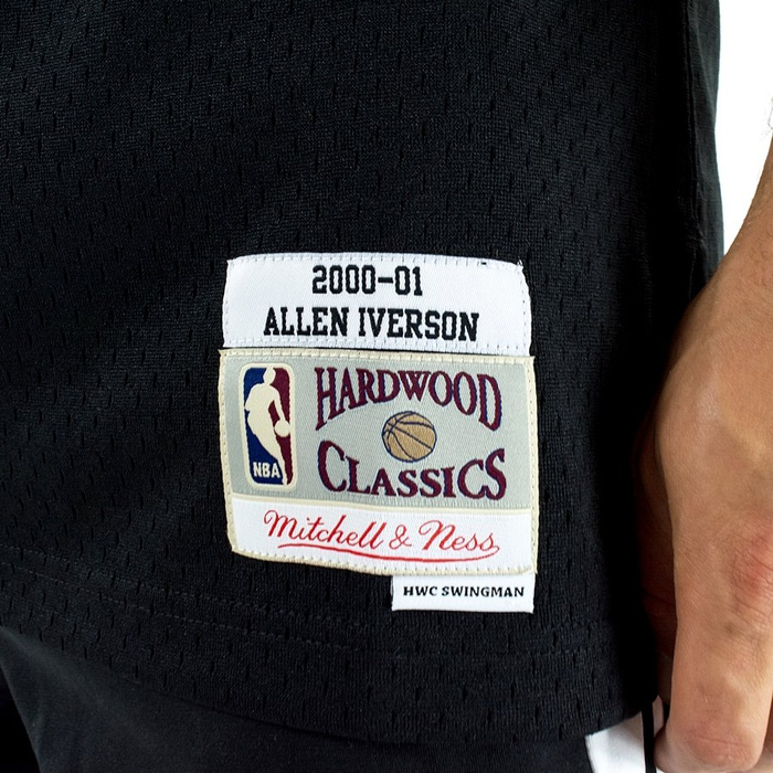 Mitchell and Ness Swingman Jersey HWC Philadelphia 76ers Allen Iverson 2000-01 black