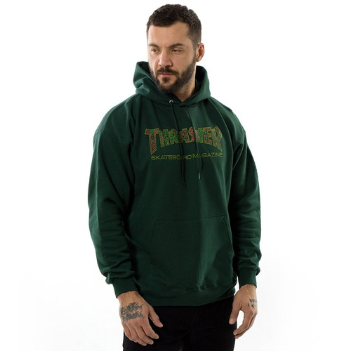 Thrasher sweatshirt hoody Davis forest green