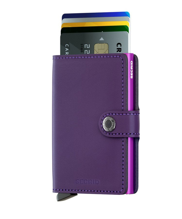 Portfel skórzany Secrid miniwallet MM Matte purple