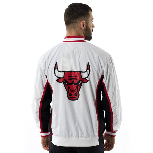 Mitchell and Ness kurtka męska NBA Authentic Warm Up Jacket Chicago Bulls white