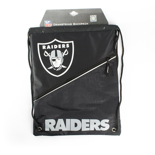 Forever Collectibles gymbag Diagonal Zip Drawstring Oakland Raiders black / grey