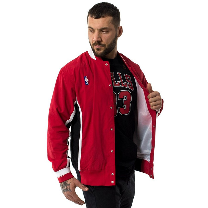 Mitchell and Ness NBA Authentic Warm Up Jacket Chicago Bulls red
