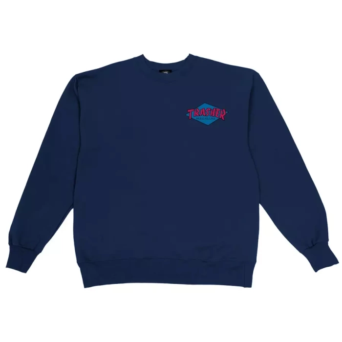 Thrasher Magazine sweatshirt crewneck Hurricane navy