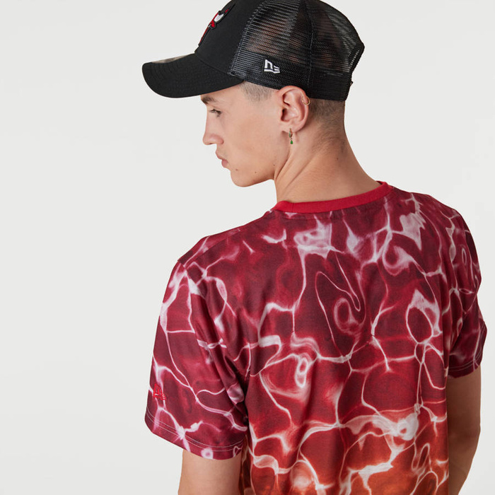 New Era t-shirt NBA Team Color Water Chicago Bulls red / yellow