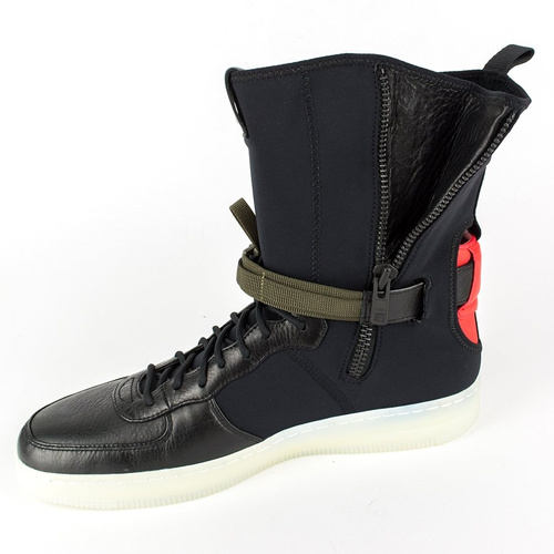 NikeLAB x Acronym Air Force Downtown 1 Hi SP black / black - bright crimson (649941-006)