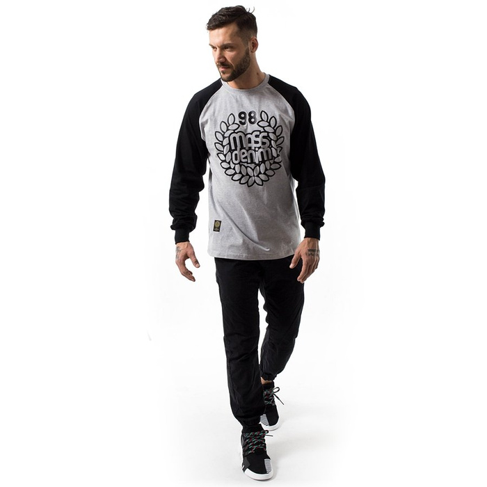 Koszulka męska Mass Denim longsleeve Base Reglan Anniversary light heather grey / black