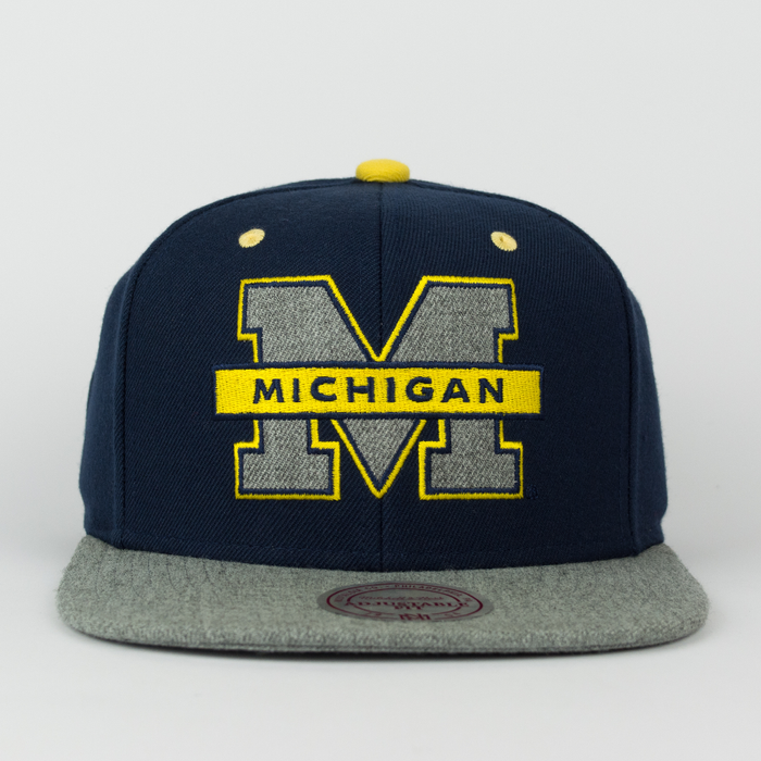 Mitchell & Ness snapback Grey Tist Michigan Wolverines navy / grey