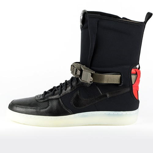 Buty NikeLAB x Acronym Air Force Downtown 1 Hi SP black / black - bright crimson (649941-006)