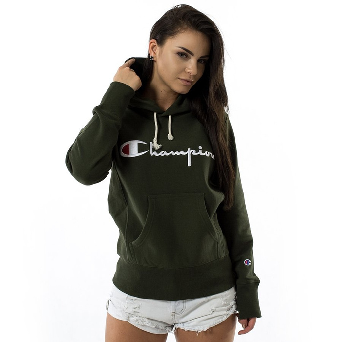 Champion sweatshirt hoody WMNS Reverse Weave olive FON (210967/F17/GS508)