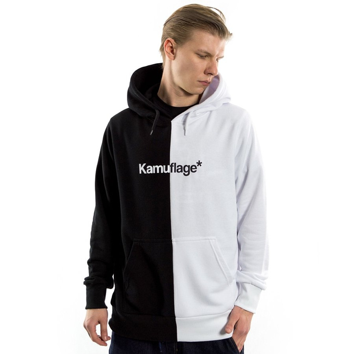 Kamuflage sweatshirt hoody Yin Yang black / white