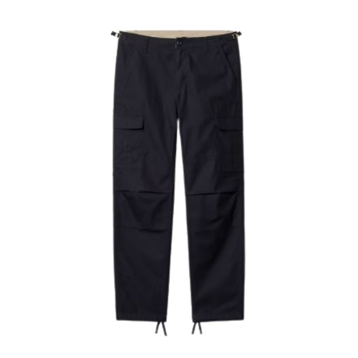 Carhartt WIP spodnie materiałowe męskie Aviation Pant dark navy rinsed
