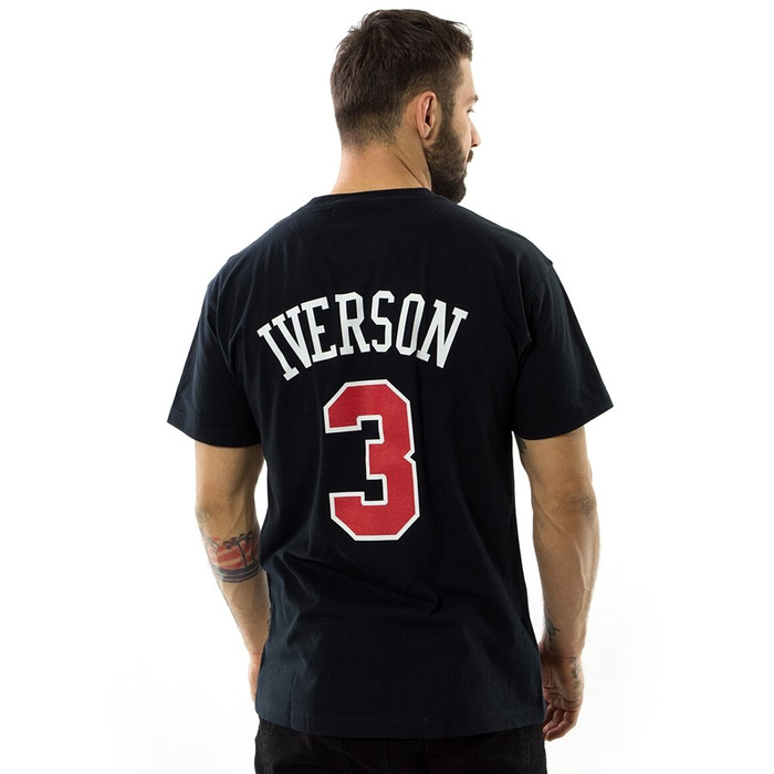 Mitchell and Ness t-shirt Player Name & Number Traditional Allen Iverson Philadelphia 76ers black / red