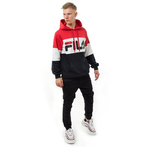 FILA sweatshirt hoody Night Blocked true red / black / bright white (687001-A089)