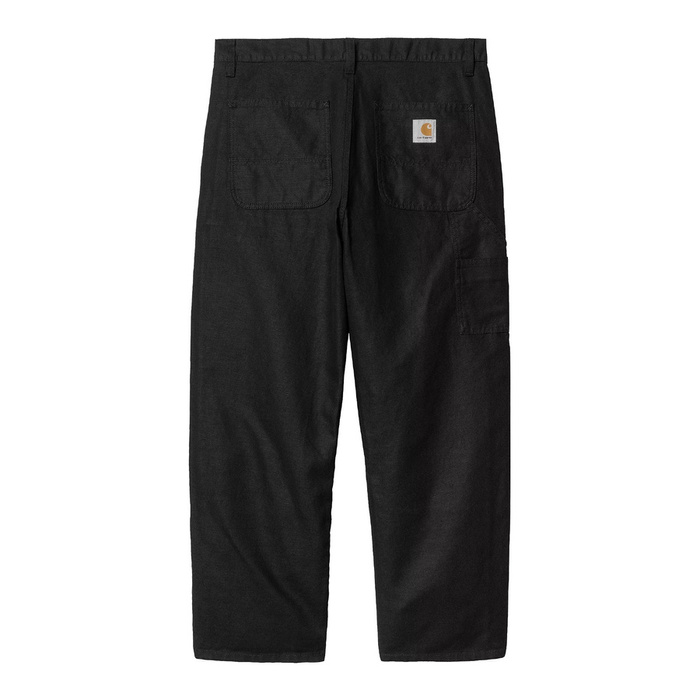 Carhartt WIP spodnie materiałowe męskie Walter Double Knee Pant black rinsed