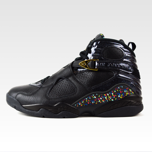 Nike Air Jordan VIII Retro Confetti black / metallic gold - anthracite (832821-004)