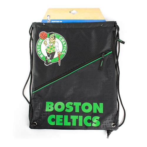 Forever Collectibles gymbag Diagonal Zip Drawstring Boston Celtics black / green