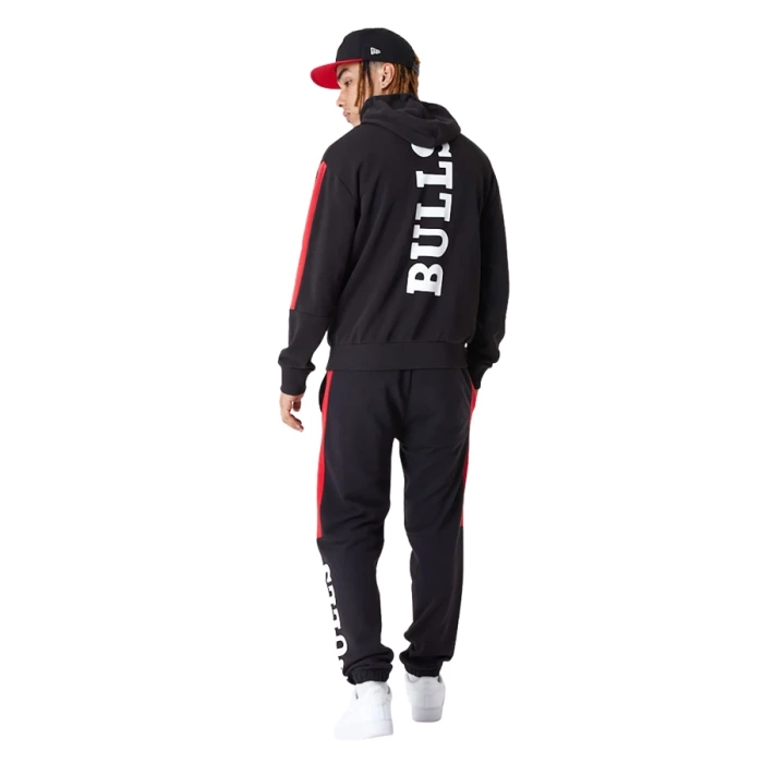 New Era bluza męska z kapturem Colour Block NBA Chicago Bulls black