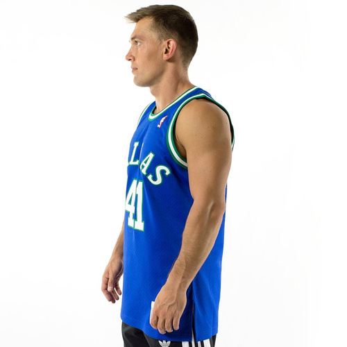 Mitchell and Ness Swingman Jersey HWC Dallas Mavericks Dirk Nowitzki 1998-99 blue