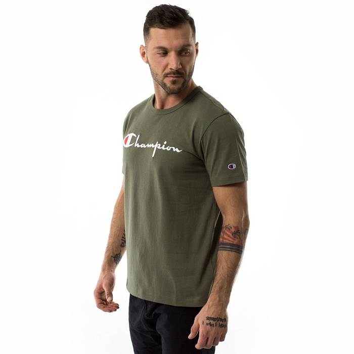 Champion t-shirt Reverse Weave Embroidered Script Logo Tee Khaki (210972/S18/GS518)