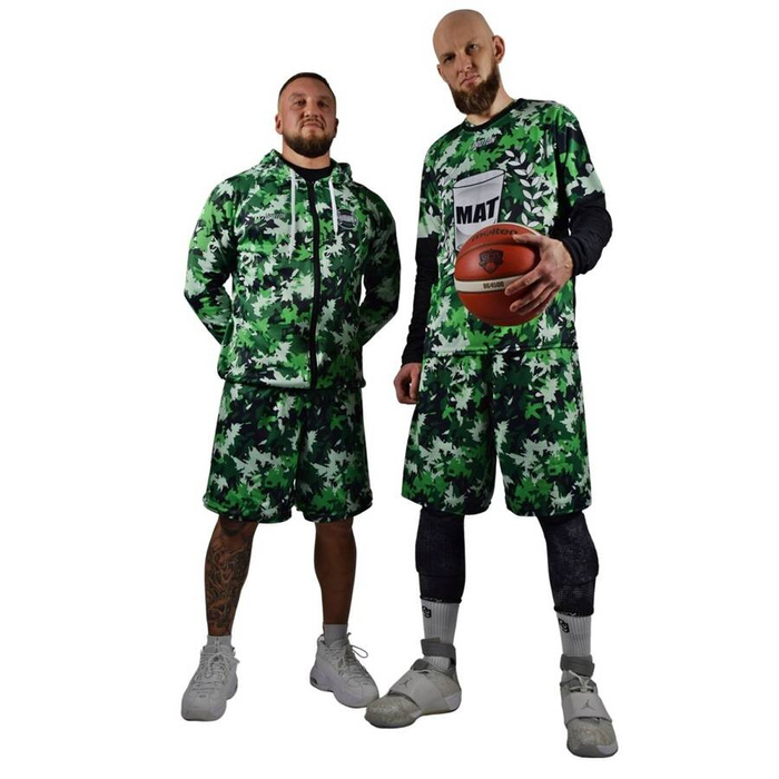  Proton x Melanżowe Akcesoria Tekstylne x MAT Wear bluza męska z kapturem Tech Zip Hoody Bottle Camo 