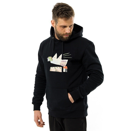 Nervous Bluza męska z kapturem Hood 20th Anniversary Tomek Haładaj Bird black