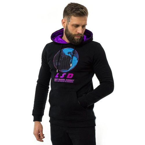 Oddity sweatshirt Hoody Travel Agency black / violet