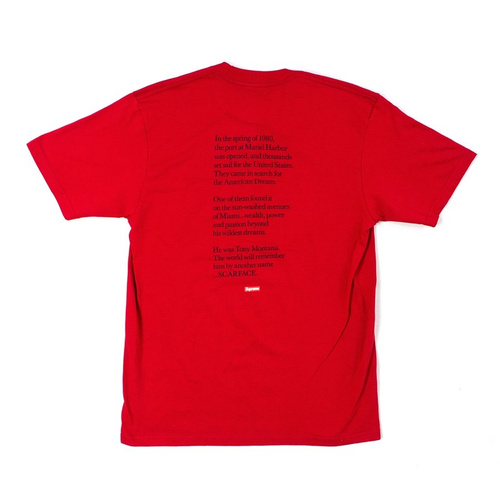 Supreme t-shirt Scarface Friend Tee red