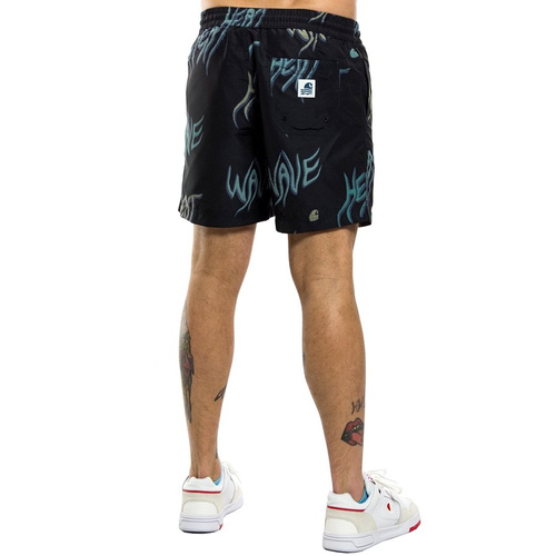 Carhartt WIP Drift Swim Heat Wave print black