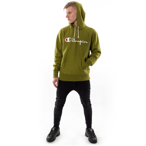Bluza męska Champion Reverse Weave hoody Emb. Script Logo khaki (212574/F19/GS543)
