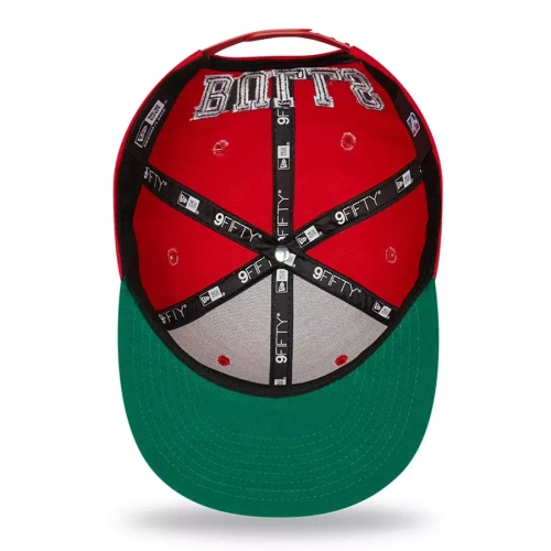 New Era czapka z daszkiem snapback 9FIFTY NBA Team Arch Chicago Bulls red / black