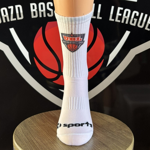 hSports x MAT Wear skarpety koszykarskie UBL Front Logo white