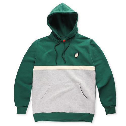 Prosto Klasyk sweatshirt half-zip hoodie Halftone dark green / grey