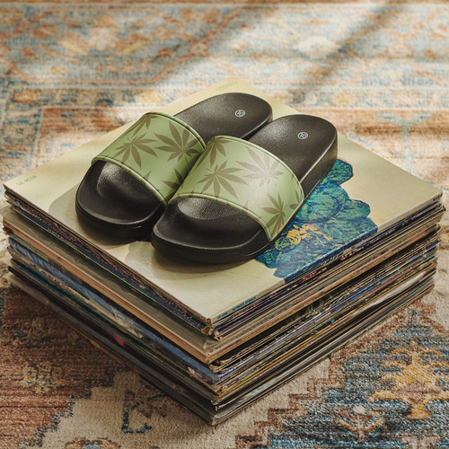 HUF klapki 420 Plantlife green / black
