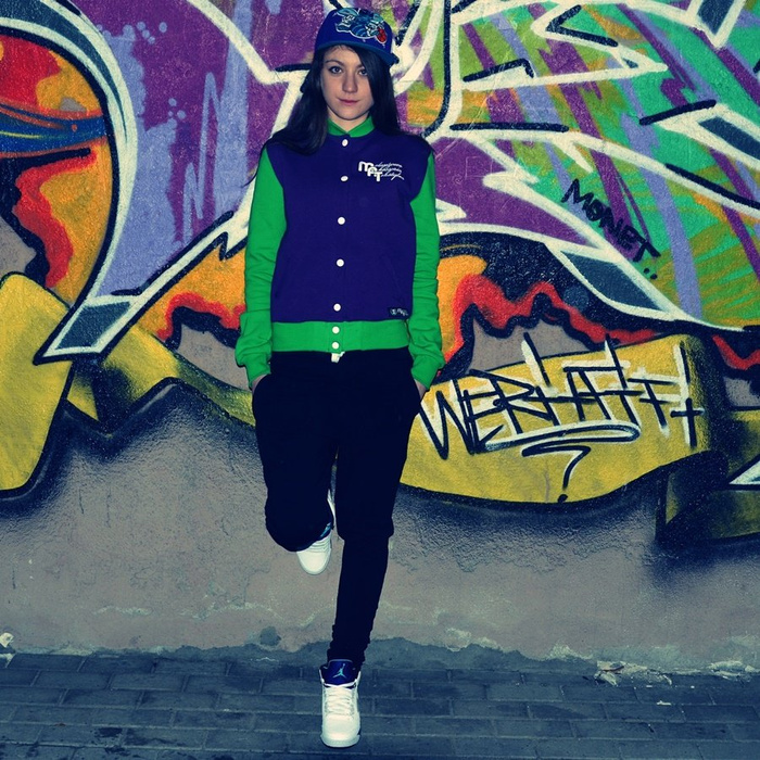 Melanżowe Akcesoria Tekstylne sweatshirt WMNS Varsity Scirpt Logo purple / green