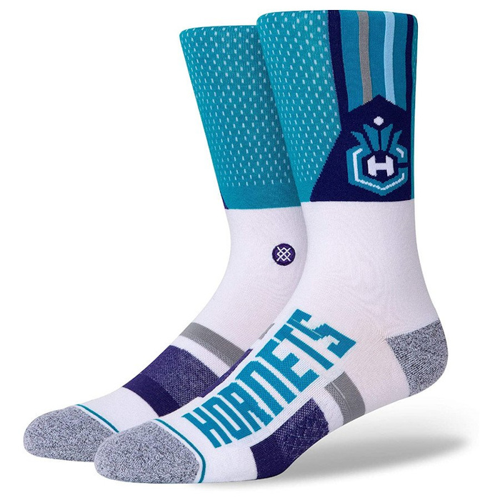 Stance Skarpety koszykarskie socks NBA Shortcut 2 Charlotte Hornets teal / white