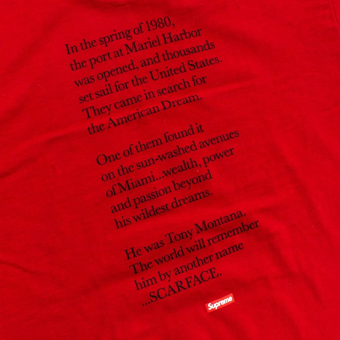 Koszulka męska Supreme t-shirt Scarface Friend Tee red