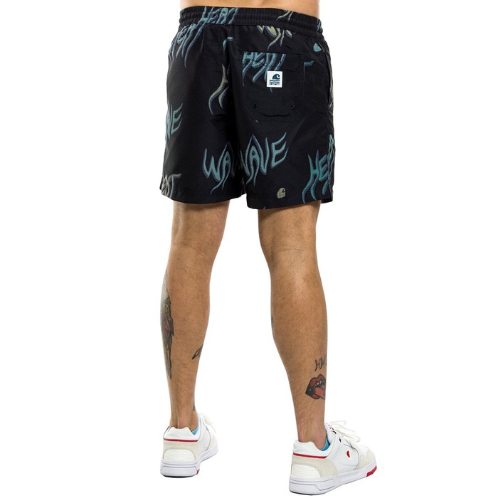 Carhartt WIP Drift Swim Heat Wave print black