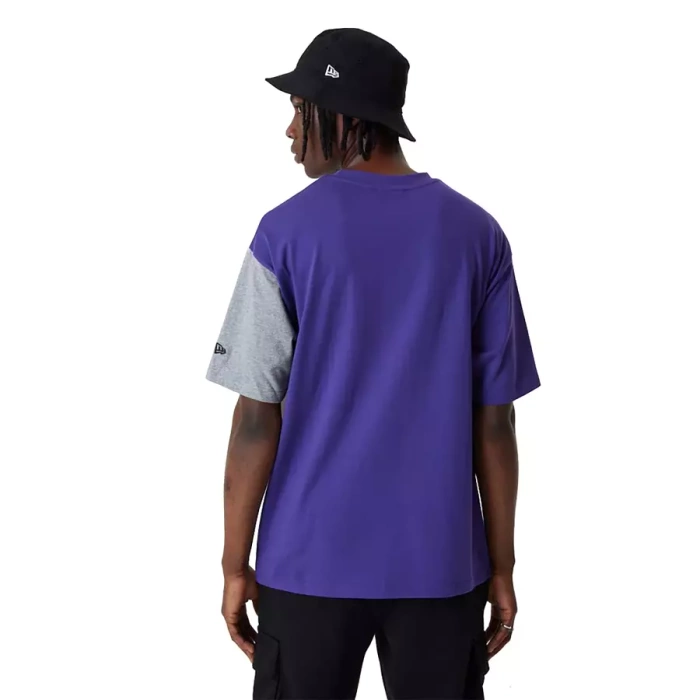 New Era koszulka męska Cut And Sew Oversized NBA Charlotte Hornets purple-white-grey