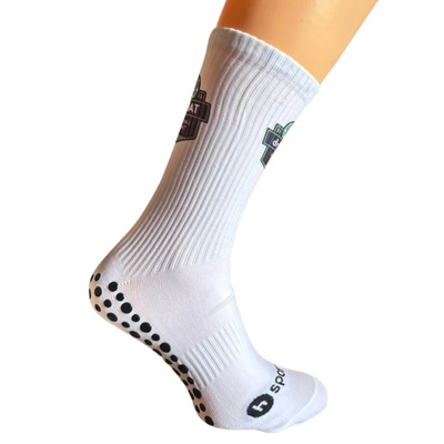 Skarpety koszykarskie hSports x MAT Wear draMAT Front Logo white