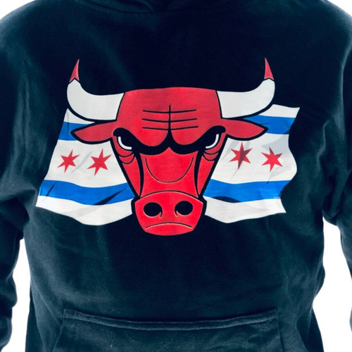 Fanatics bluza męska z kapturem NBA Team Stars Chicago Bulls black