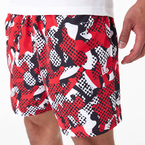 New Era krótkie spodenki NBA Team All Over Print Shorts red