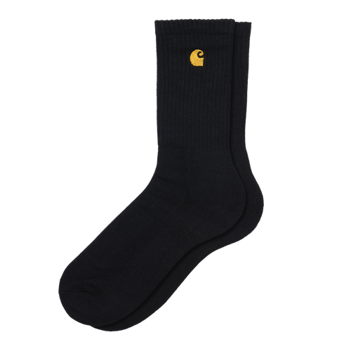 Carhartt WIP socks Chase black / gold