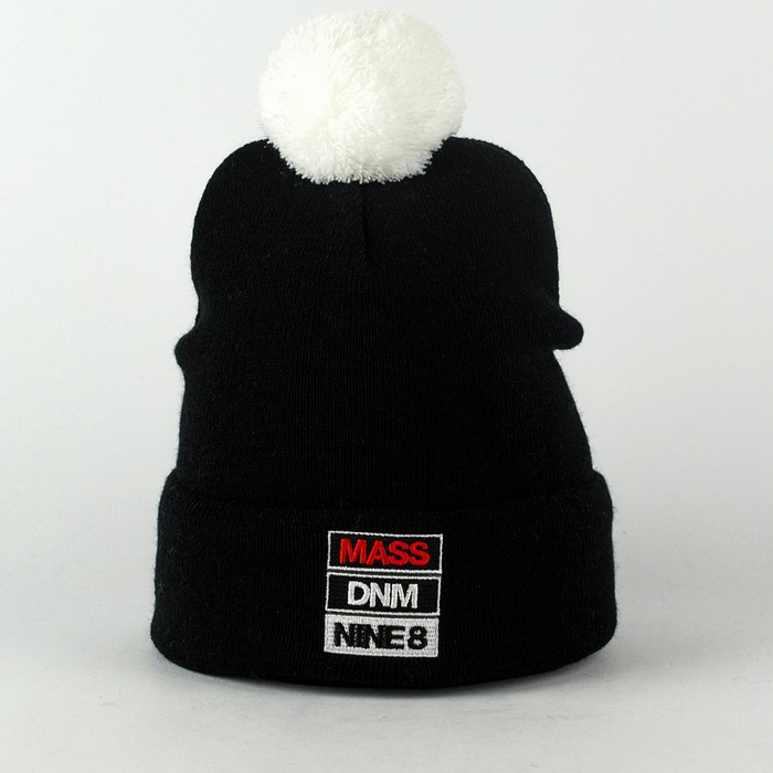 Czapka zimowa Mass Denim beanie hat Slogan black