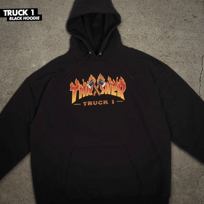Thrasher Magazine sweatshirt hoody Truck black