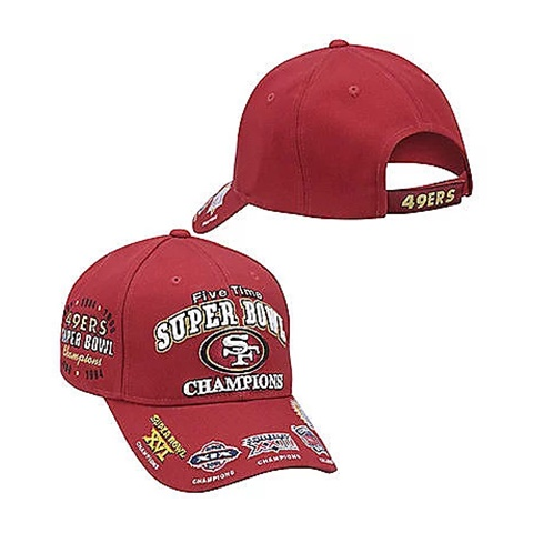 Reebok czapka z daszkiem NFL Five Time Superbowl Champions San Francisco 49ers red