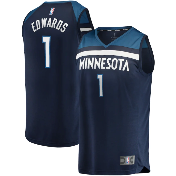 Fanatics koszulka koszykarska Replica Jersey NBA Icon Edition Minnesota Timberwolves Anthony Edwards navy (kolekcja młodzieżowa) 