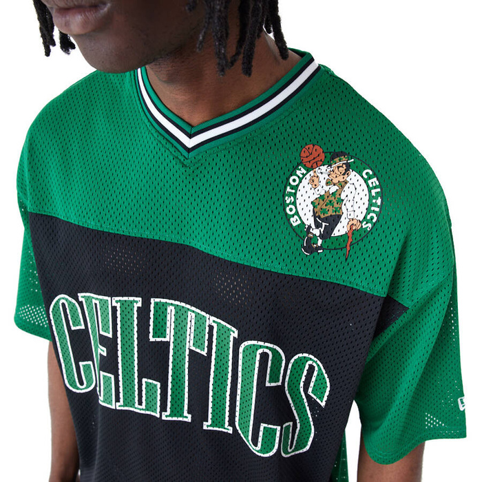 New Era koszulka męska NBA Boston Celtics Arch Graphic Oversized Mesh black-green