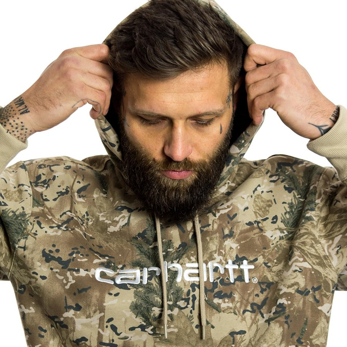 Carhartt WIP Bluza męska z kapturem  Hooded Carhartt Sweat camo combi desert / white