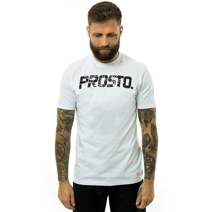 Koszulka męska Prosto Klasyk t-shirt Broken white